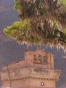 Main church and the beautiful old tree in the center of PisacÂ´s small central plaza.